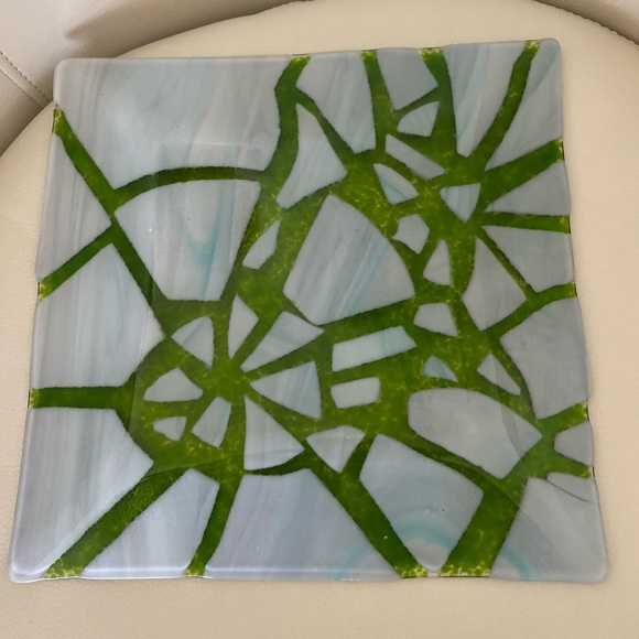 Fused Art Glass Platter - Picture 3 of 5